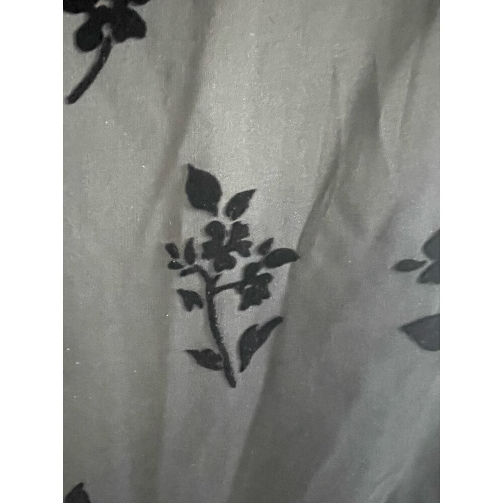 Vintage USA Made Laura Ashley Velvet Flowers Long Black Skirt Size 10 - Picture 3 of 10